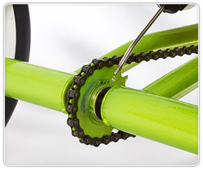 Oiling Rifton adaptive trike bike chain