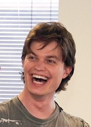 Portrait of Sean Carter taken while doing rehab over ground gait training.