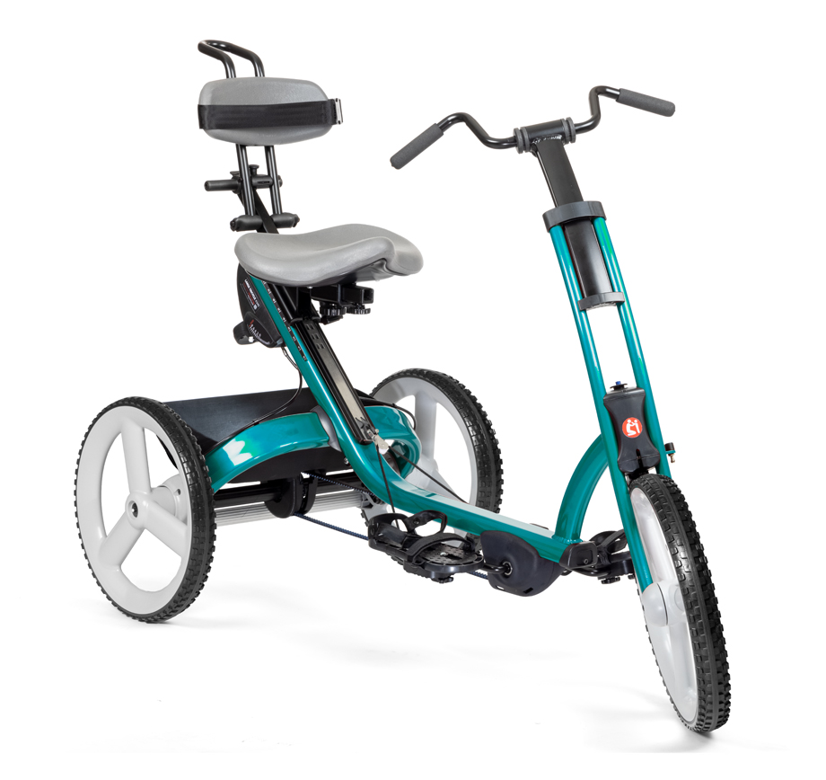 The Rifton Adaptive Tricycle in teal