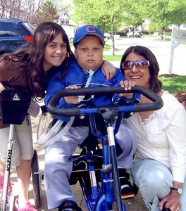 This resource page is dedicated to the memory of Scott Conlon, seen here enjoying his Rifton bike with his sister Abby and mom Janet in Buffalo Grove, Illinois.